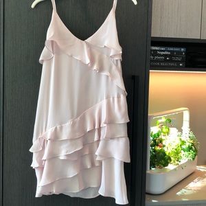 Holiday SALE🎄 Light Pink Sleeveless Ruffle Dress